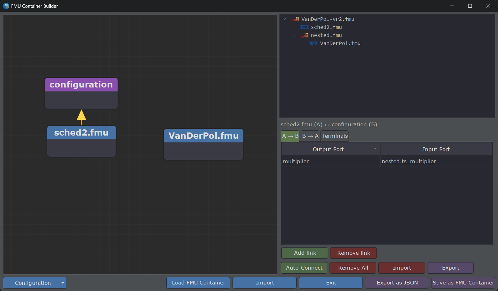 FMU Container Builder GUI